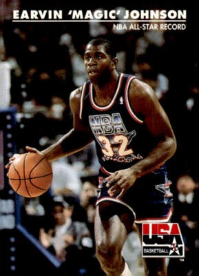 1992 SkyBox USA #34 Earvin "Magic" Johnson USA - Image 1 of 2