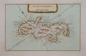 MARTINIQUE - ISLE DE LA MARTINIQUE VON BELLIN 1764 - Bild 1 von 1