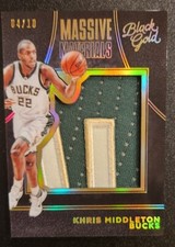 2015-16 Black Gold Khris Middleton Massive Materials Jersey JUMBO Patch 4/10