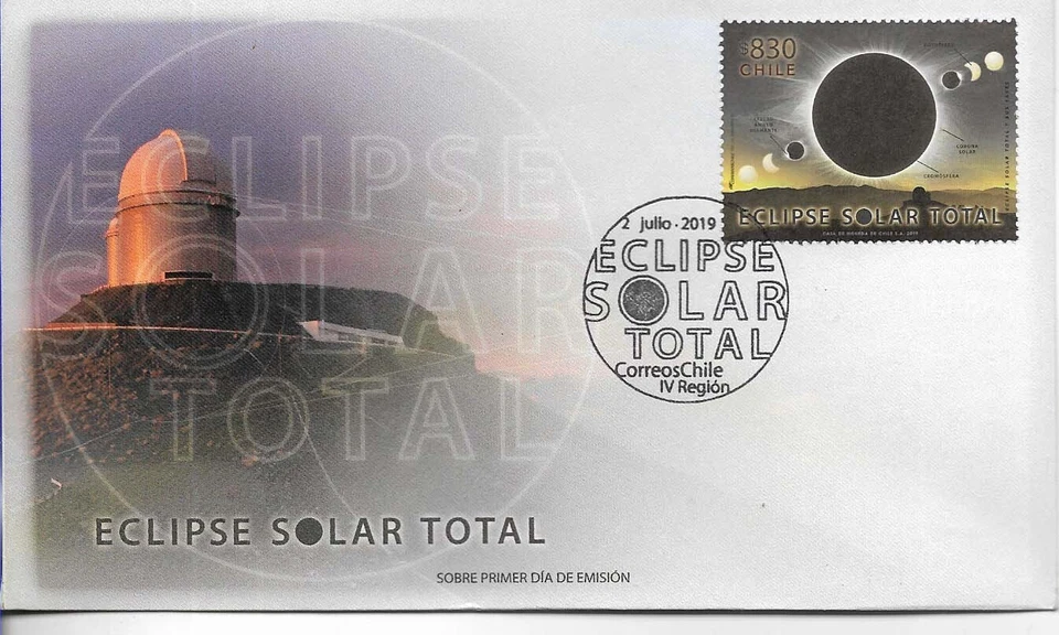 #2617A CHILE 2019 SPACE SOLAR TOTAL ECLIPSE ASTRONOMY YV 2146 FDC - Image 1 of 1