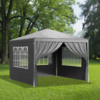 Heavy Duty 3x3M Gazebo Marquee Canopy Waterproof Garden Patio Party Tent w/Sides