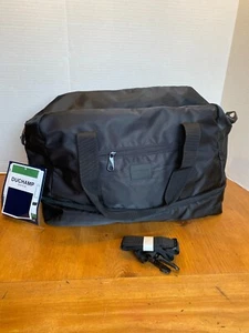 New w Tags Duchamp London Expandable Travel Duffle Bag Black Cary On / Overnight - Picture 1 of 16