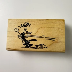 Krazy Kat hit by Brick~POW~Comic Strip~Rubber Stamp~3.5"X 2"~Visions of Ink~HTF - Picture 1 of 7