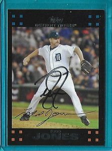 TODD JONES signed 2007 Topps baseball card #169 DETROIT TIGERS