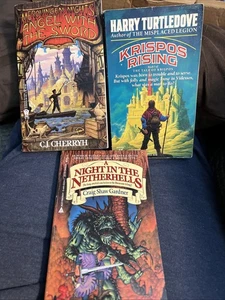 VTG sci-fi Book Bundle Lot KRISPOS Angel Sword Night Netherhells  - Imagen 1 de 13