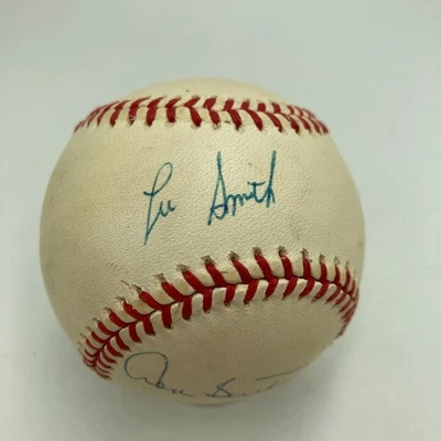 Lee Smith & Don Sutton Signed Official National League Baseball PSA DNA COA - Image 1 of 4