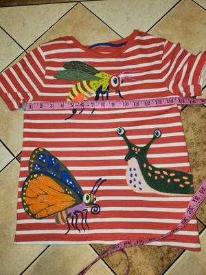 Camisa Boden Boys Roja Manga Corta Rayas 8/9 Y Bugs ¡EXCELENTE ESTADO USADA!! Foto 1 de 4