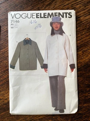 Vogue 7146 - Vintage 90's UNCUT Reversible Vogue Elements One Size Jacket - Image 1 of 4