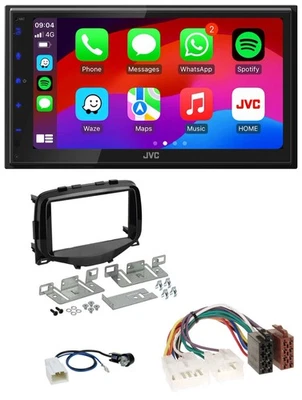 JVC Bluetooth 2DIN MP3 DAB USB Autoradio für Toyota Aygo (2014-2021) - Bild 1 von 4