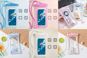 Funda impermeable para teléfono submarino IPX8 a prueba de fugas cubierta para teléfono de natación Reino Unido - Imagen 1 de 13