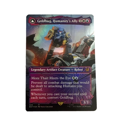 MTG: Goldbug, Humanity's Ally(Shattered Glass)Universes Beyond:Transformers Foil - Image 1 of 2