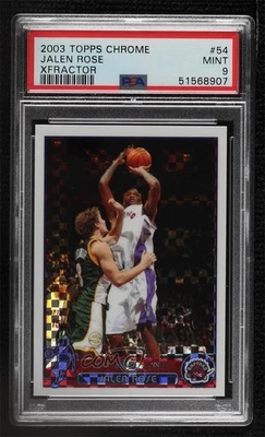 2003-04 Topps Chrome X-Fractor /220 Jalen Rose #54 PSA 9 MINT - Image 1 of 2