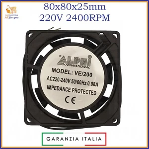 Ventola 220V di per raffreddamento 80x80x25 assiale silenziosa ventilatore 80mm - Zdjęcie 1 z 1