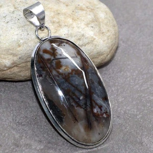 Colgante Picasso Jaspe 925 Chapado en Plata Hecho a Mano 2.1" Mujer Regalos GW - Imagen 1 de 3