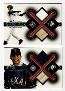 Alex Rodriguez 2001 UD SPX Winning Materials #AR1 & AR2 Jersey Bat Dual Relic - Picture 1 of 2