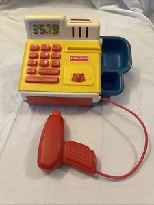 Vintage 1997 Fisher Price Cash Register Toy With Scanner Credit Card Slot #72412 - Picture 1 of 22