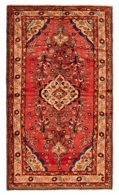 Traditional Vintage Hand-Knotted Area Rug 4'9" x 8'2" Oriental Wool Carpet - Image 1 of 4