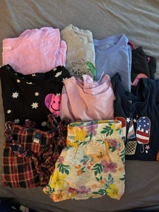 Girls Lot Of 9 Size 6 , 7 Tees , 1 Short , 1 Long Sleeves . EUC  - Picture 1 of 2