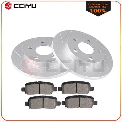Slotted Rear Brake Rotors & Ceramic Brake Pads For Chevrolet Impala Limited - Image 1 of 4