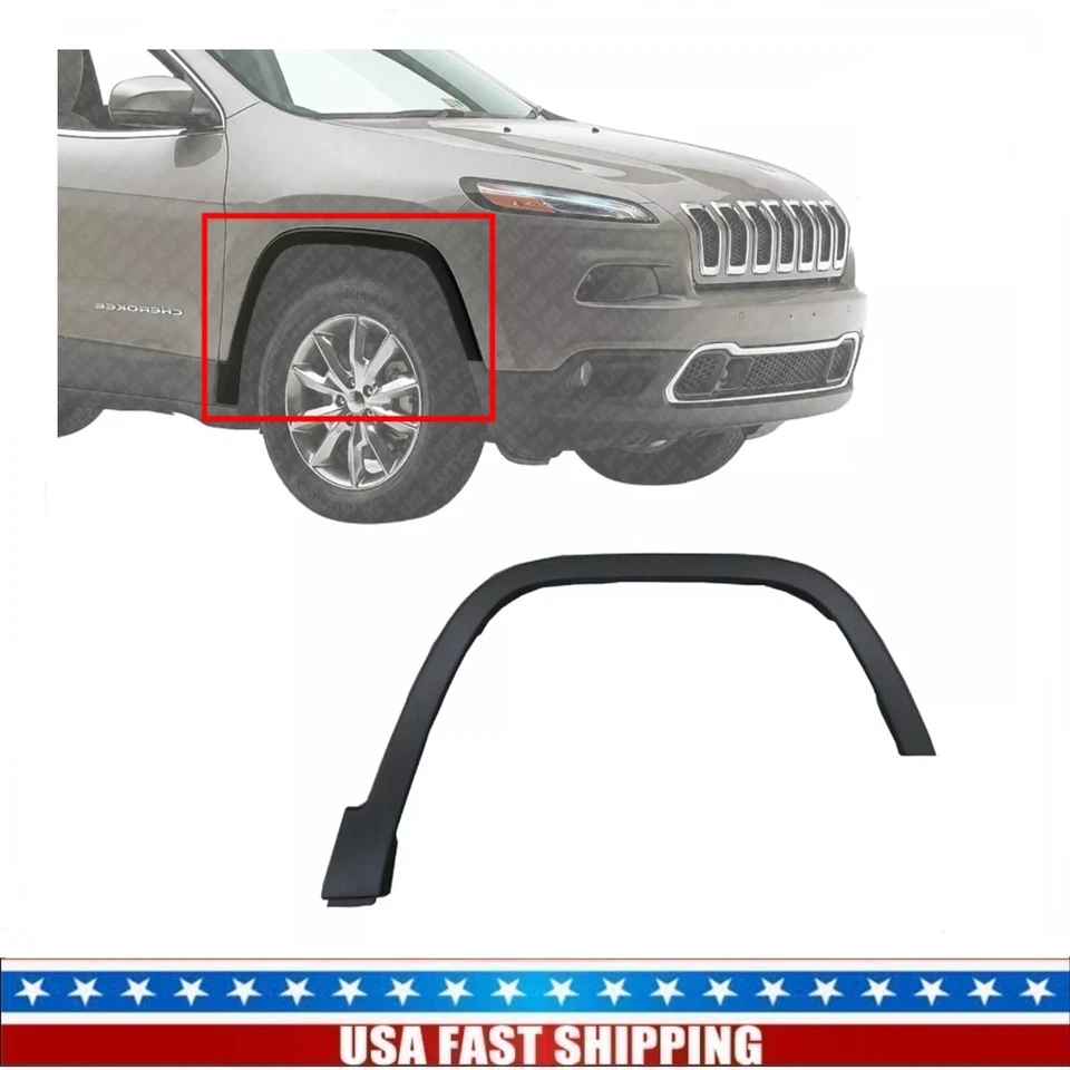 Para Jeep Cherokee 2014-2018 arco de rueda lateral derecho guardabarros moldura acampanada moldura derecha Foto 1 de 4
