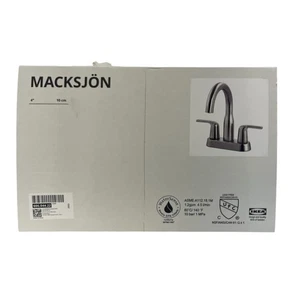 New IKEA MACKSJON Center Set Sink Faucet Brushed Nickel 10 cm (4 ") 606.044.22 - Picture 1 of 1