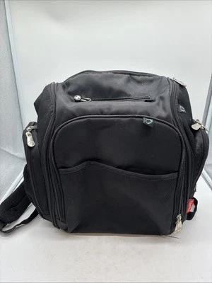 Mochila Fisher Price Kaden Bolsa de Pañales Negra con Bolsillo de Botella Aislado Foto 1 de 4