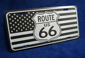 RT 66 TACTICAL FLAG -*US MADE*- Embossed Metal License Plate Car Auto Truck Tag - Picture 1 of 9