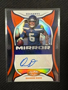 2022 Certified QUANDRE DIGGS #MS-QD Mirror Signatures Auto Mirror Orange /35 - Picture 1 of 2