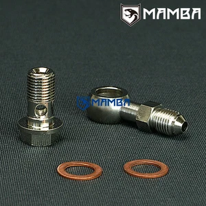 Banjo Bolt Kit 4AN to M12x1.25 Turbo Water coolant for Subaru TD04L RHF5H RHF55 - Picture 1 of 2