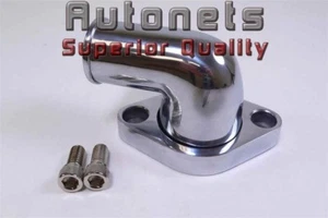 Carcasa termostato cuello de agua giratorio 90° de aluminio pulido BBC SBC Chevy - Imagen 1 de 1