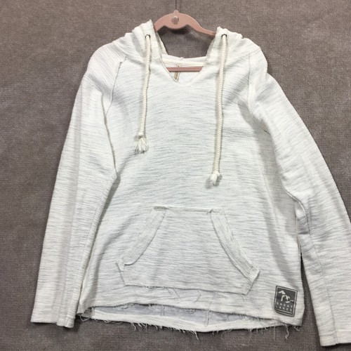 OFF WHITE Felpa con cappuccio donna Momentum Outfitters Great Lakes piccola avorio canguro tasca spiaggia