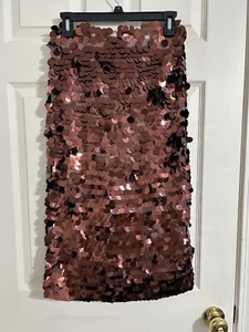 Halogen Burgunderrot Pailletten Urlaub Tanz Schimmernd Stretch Bleistiftrock XS Mängel - Bild 1 von 10