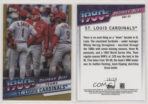2020 Topps Decades Best Chrome Series 2 Gold /50 St Louis Cardinals Ozzie Smith