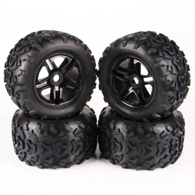1/8 RC Monstertruck Räder Reifen Satz für Thunder Tiger Mt4 G3 K-Rock Kaiser - Bild 1 von 4