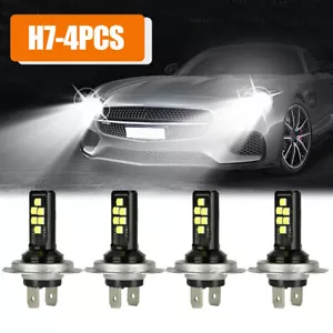 4X H7 LED Light Car Headlight Lamp Bulbs High Low Beam 240W 6000K Super White - Picture 1 of 12