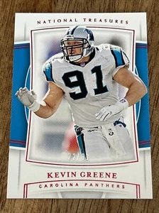 2019 National Treasures #4 Jersey Number Red Parallel Kevin Greene 22 of 91 - Picture 1 of 3