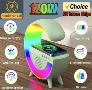 Stazione Di Ricarica Wireless Bluetooth Speaker Universale 15W Multifunzione - Zdjęcie 1 z 6