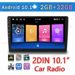 10.1" Touch Screen Car Android 11.0 WIFI 2DIN Stereo Radio Player GPS Navi 2+32G - Picture 1 of 9