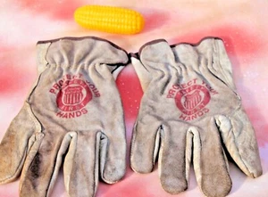 Guantes de cuero para trabajadores Union Pacific Railroad UPRR, marrón talla Med - Imagen 1 de 3