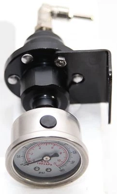 Regulador de Presión de Combustible Universal con Medidor de Aceite Tipo-S Ajustable NEGRO Foto 1 de 4