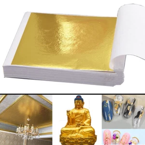 1pc/100pc GOLD LEAF SHEETS LEAF FOIL GILDING DECOUPAGE ART CRAFT WEDDING DIY - Picture 1 of 15