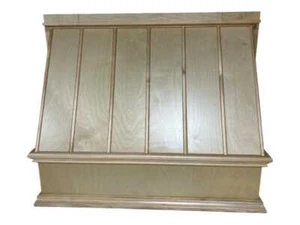 30" Wide Maple Wood Canopy Style Range Hood w trim Clear coat can be painted - Picture 1 of 10