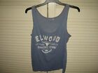 Elwood Ladies Blue White Muscle Tank Top Sleeveless Size M T-Shirt