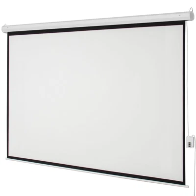 Leadzm 100" 4:3 Foldable Electric Motorized Projector Screen HD Theater + Remote - Image 1 of 4