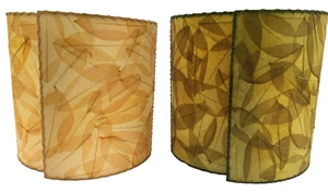 2 Rare Mid Century Modern Fiberglass Sconce Lamp Shade Wall Mount /Table Top - Picture 1 of 20