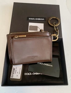 NWB! Dolce Gabbana Coin/key wallet Brown Leather Made In Italy Org $380 - Picture 1 of 11