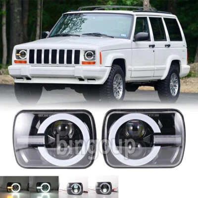 7X6 Zoll LED Scheinwerfer DRL für Jeep Cherokee XJ YJ Chevy TOYOTA GMC Hi-Low - Bild 1 von 4