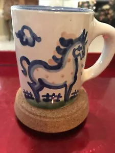 Mary A. Hadley Hand Painted Art Pottery Horse Mug. “THE END” - Picture 1 of 8