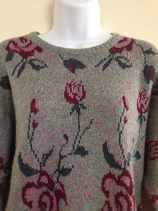 Gehring Rose Mohair Sweater Jumper EU 36 US 4 Made in West Germany Gray Blue - Picture 1 of 10