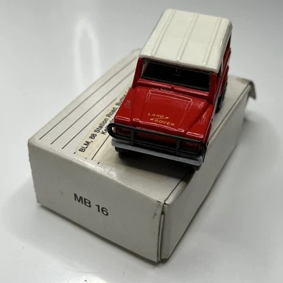 Matchbox Land Rover Ninety County MB16 rojo, techo blanco como nuevo en caja de pedido por correo Foto 1 de 4